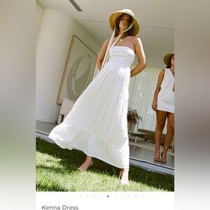 Sabo White Linen Dress, Large